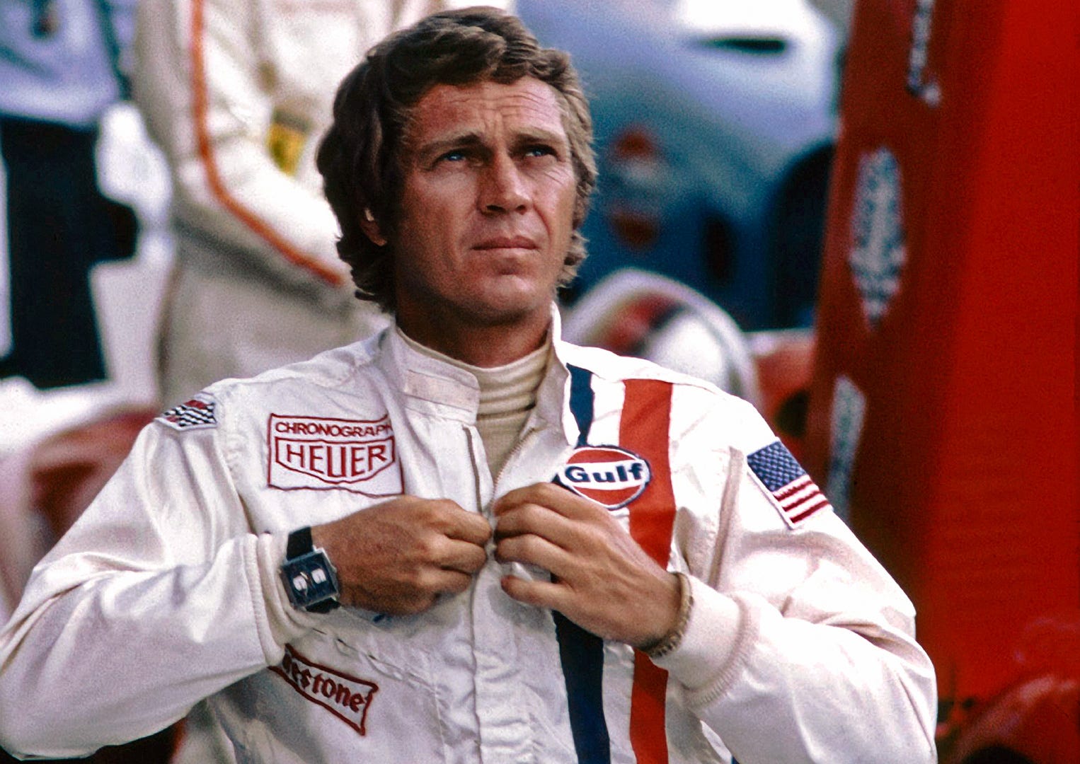 Steve McQueen wearing a Monaco in the 1971 film Le Mans