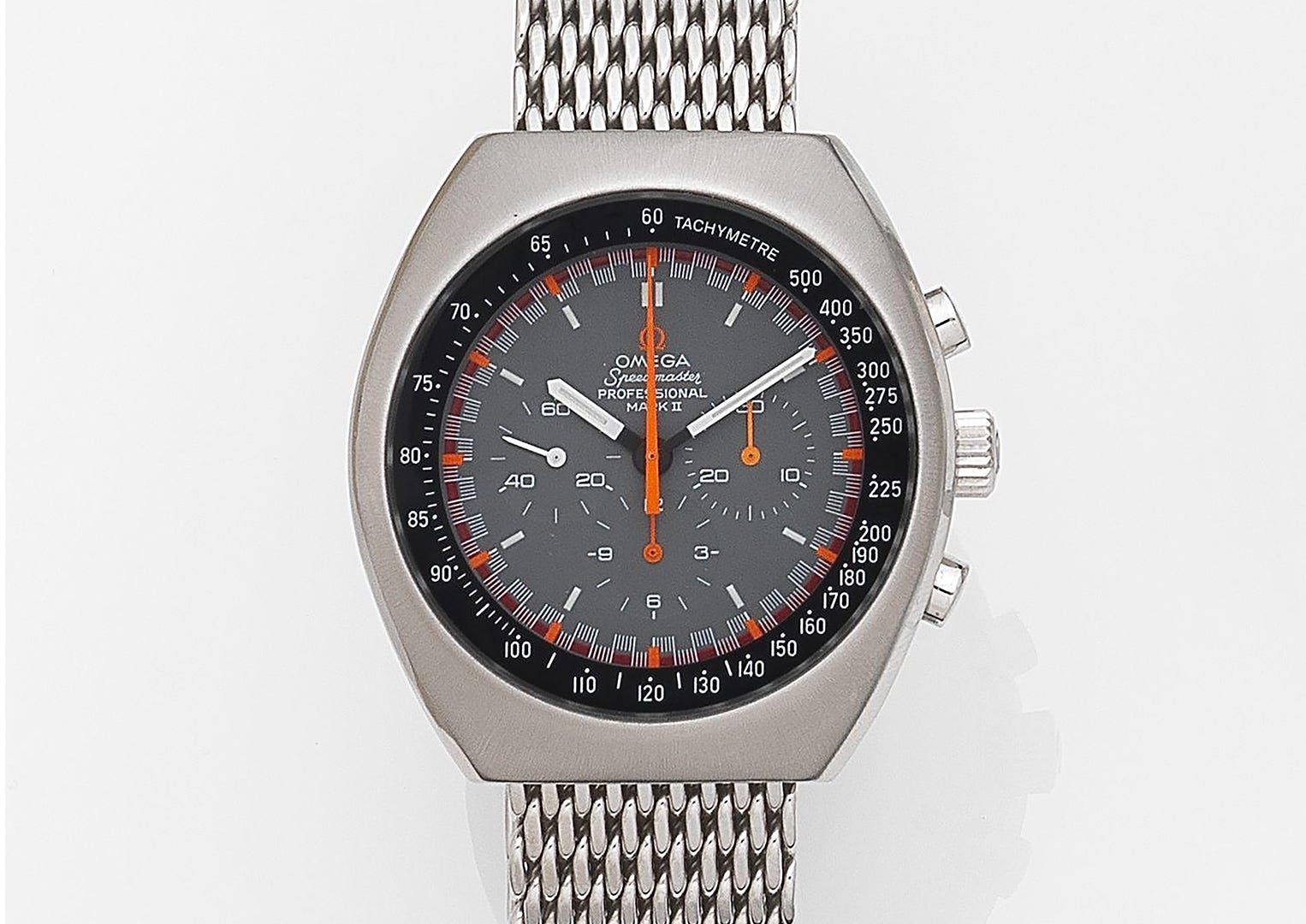 The sporty-looking vintage Mark II model with racing dial