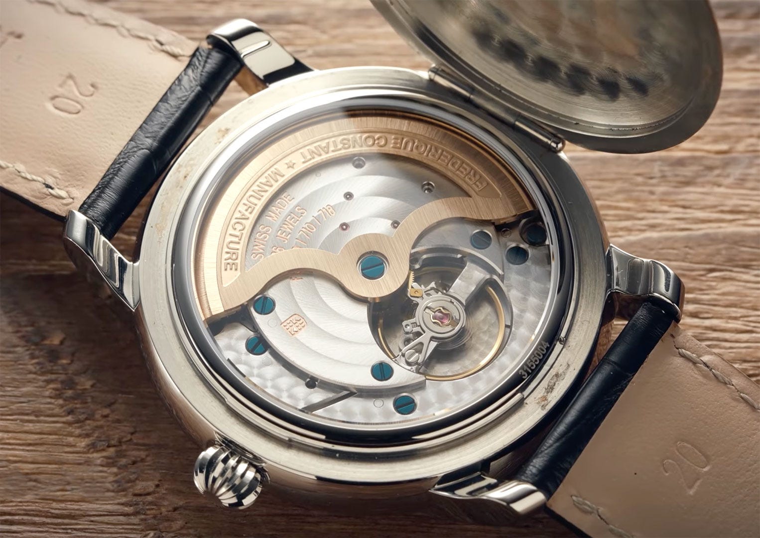 Frederique Constant was founded in 1988 by Aletta Francoise Frédérique Stas-Bax and Peter Constant Stas—hence the name